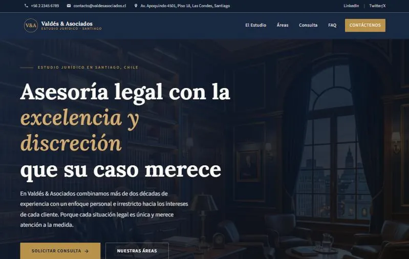 Diseño de muestra para estudio jurídico: Valdés & Asociados